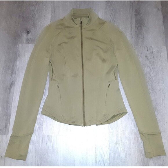 Lululemon InStill Full Zip Jacket Bronze Green Size 6 Activewear Running Yoga - Picture 3 of 14